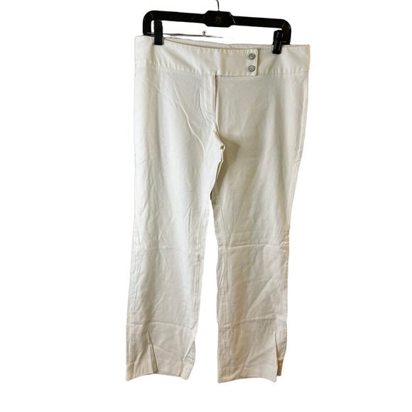 Dolce Gabbana Off White Double Button Closure Dress Pants Womens Size IT46 US 10 - Picture 1 of 11